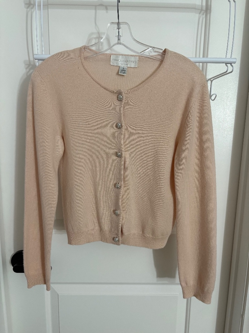 Pamela Dennis Light Pink Cashmere Cardigan Sweater Women’s Small